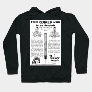 Parker Pen Co. - Parker Duofold Fountain Pen - 1931 Vintage Advert Hoodie